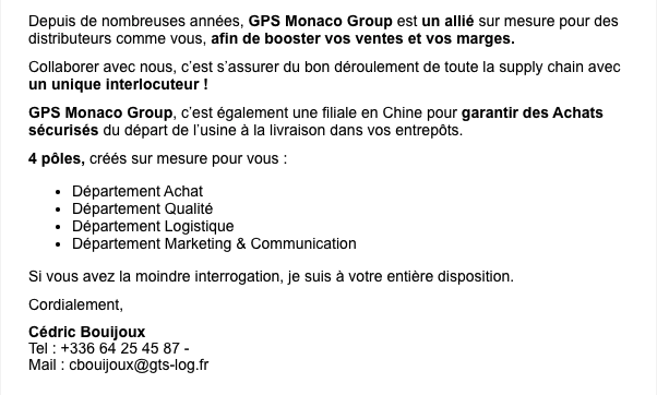 Présentation texte de GPS Monaco group