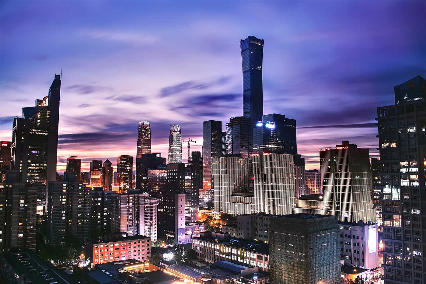 Pékin vue de nuit